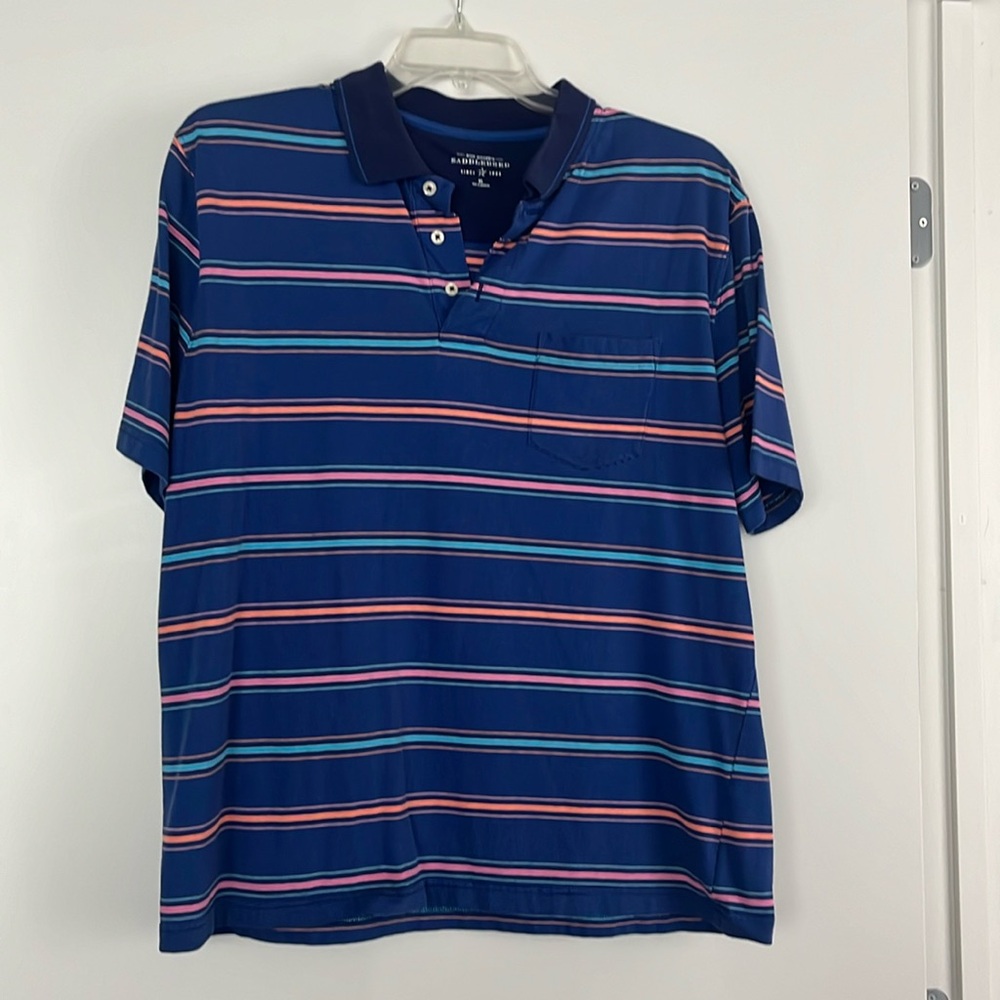 Saddlebred striped short-sleeve shirt